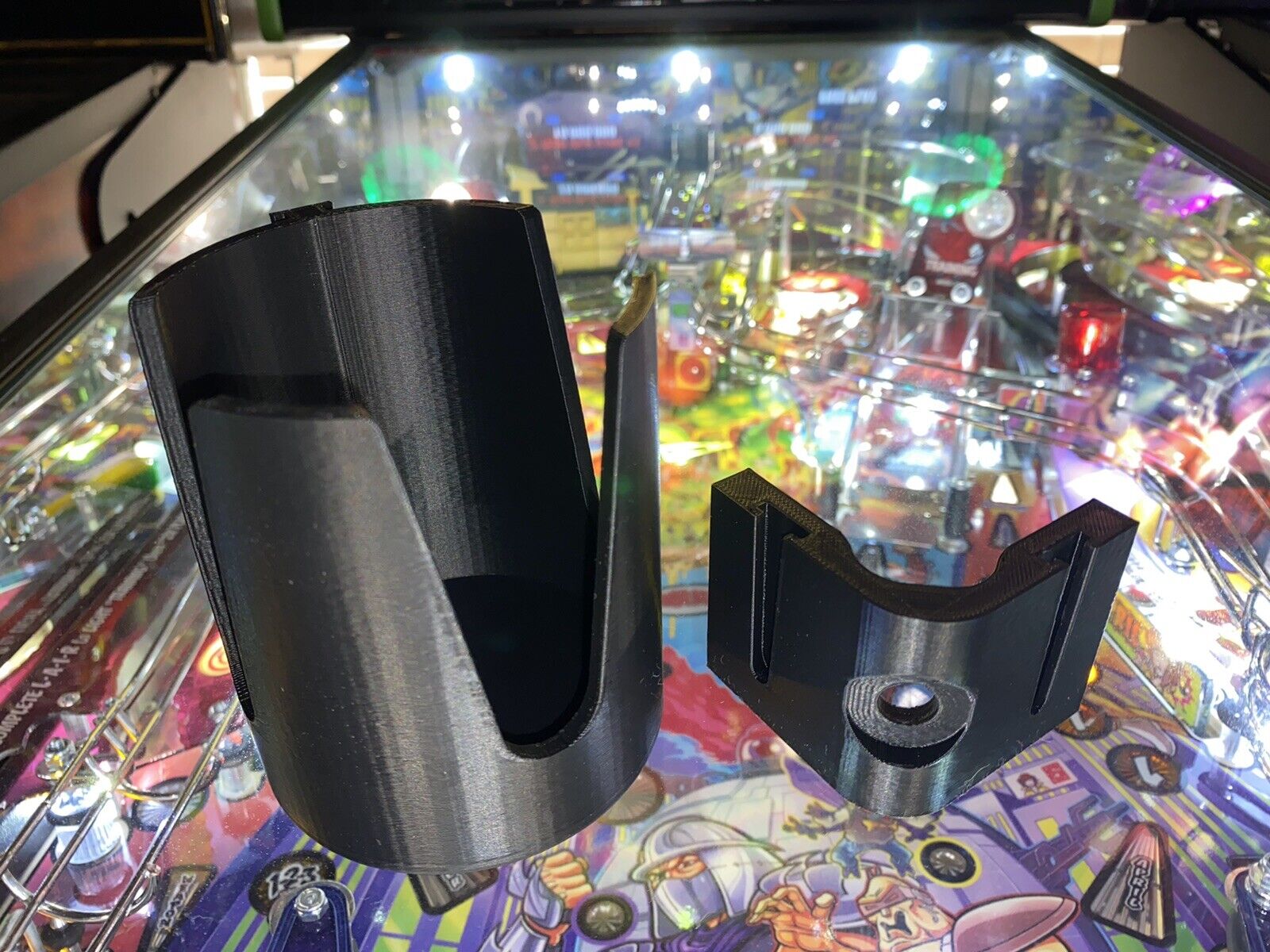 Pinball Machine Cup, Drink, Pop, or Soda Holder L/R Front or Side Mount - BLACK