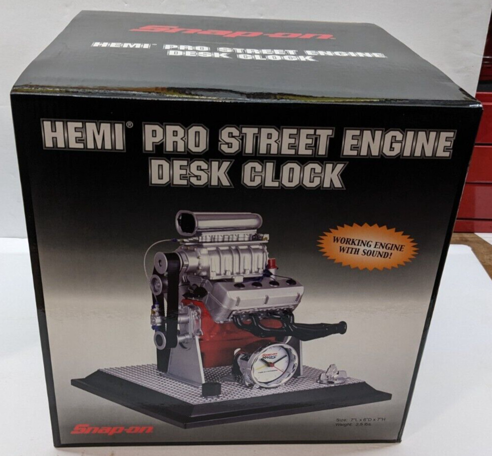 Snap-On Tools Hemi Pro Street Engine Desk Clock NEW 2008