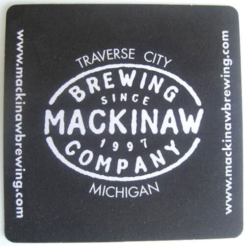 MACKINAW BREWING COMPANY Beer COASTER, Mat, Traverse City, MICHIGAN 2011 issue