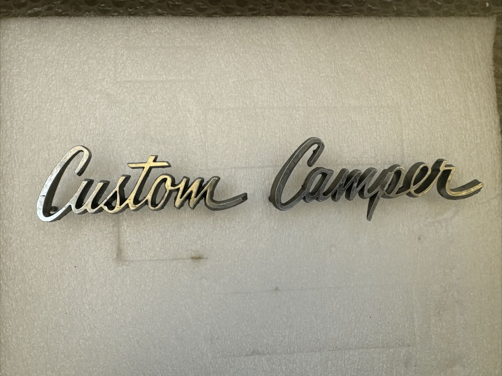 1972 GMC Chevy  CUSTOM CAMPER OEM Emblems #3929491~#3929492 & #328770~#328771
