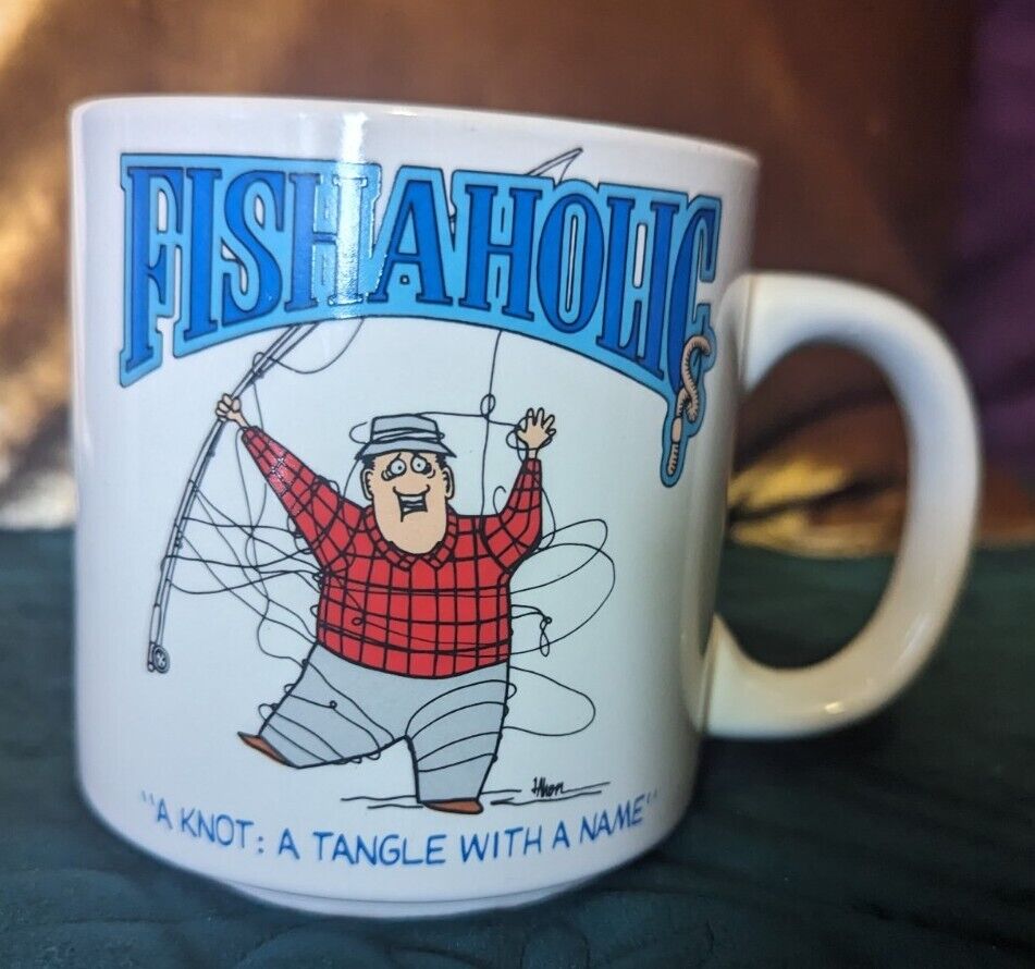 Vintage Fishaholic Coffee Mug \