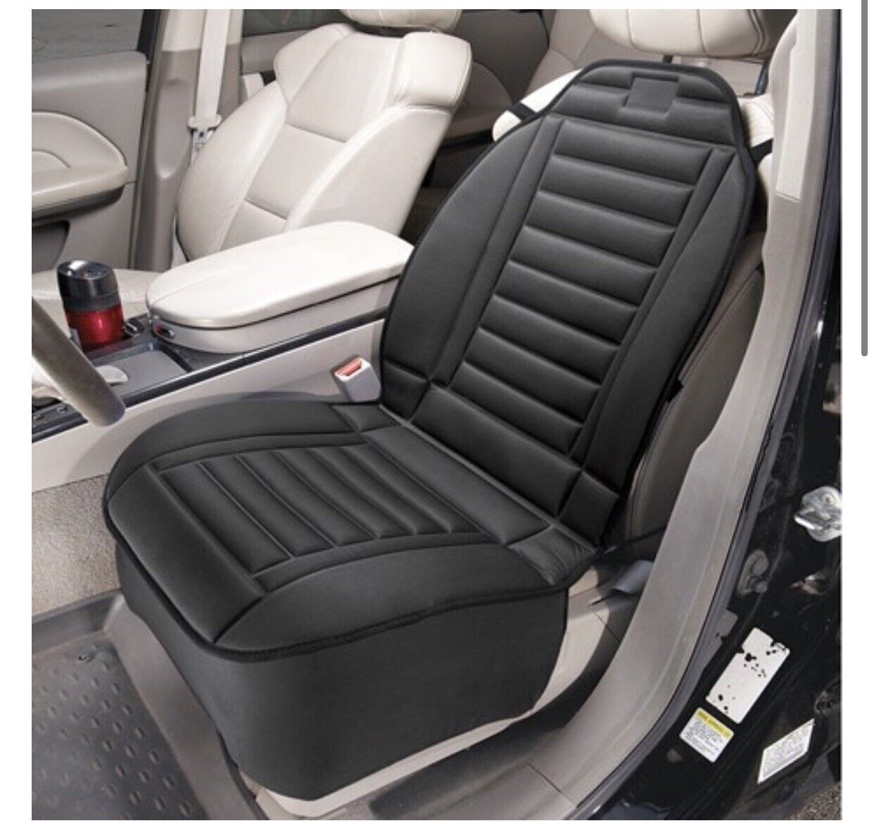 Black Thick Padded Car Seat Cushion (col)