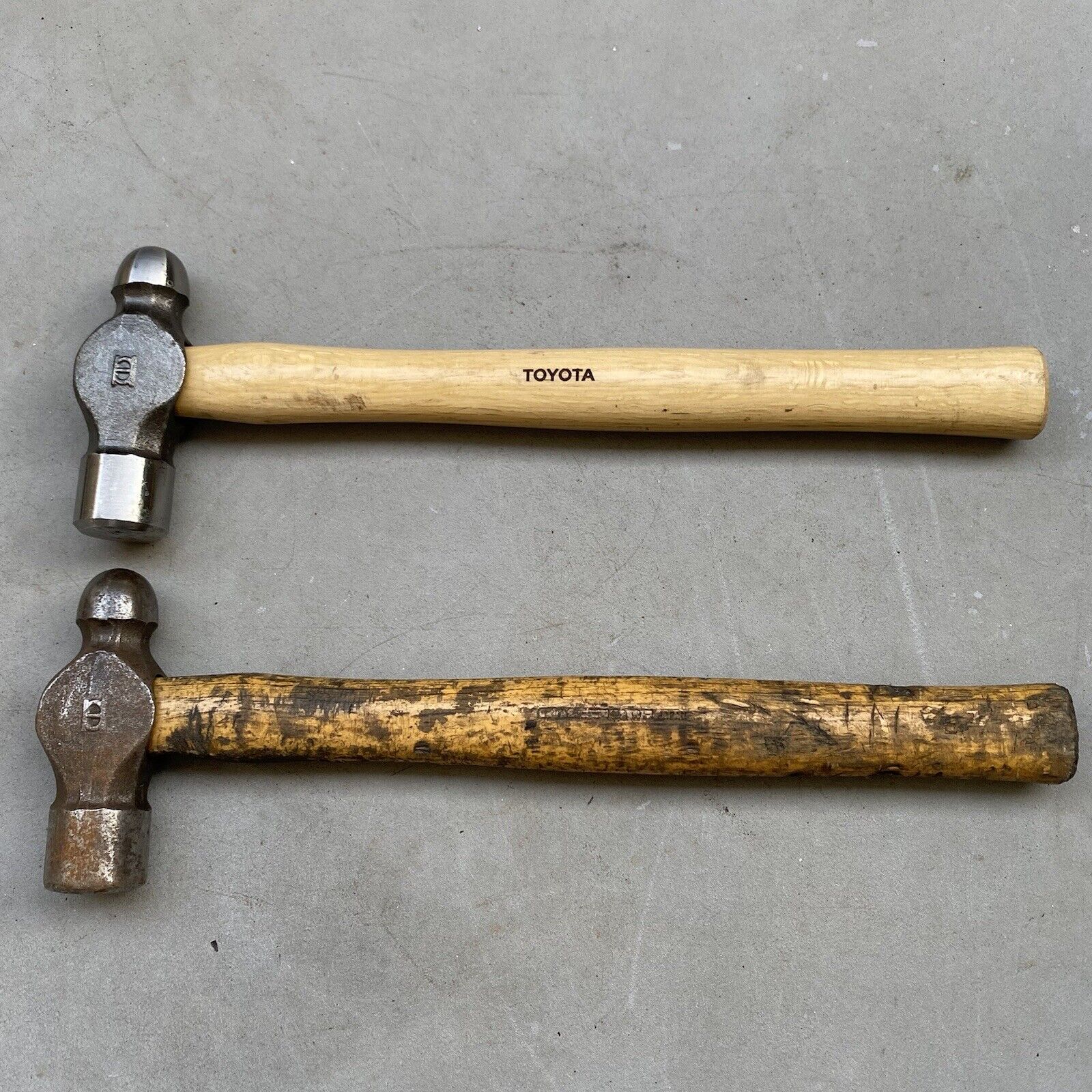 Vintage TOYOTA Motor Hammer Wood Handle 2pcs OEM JDM Hand Tool