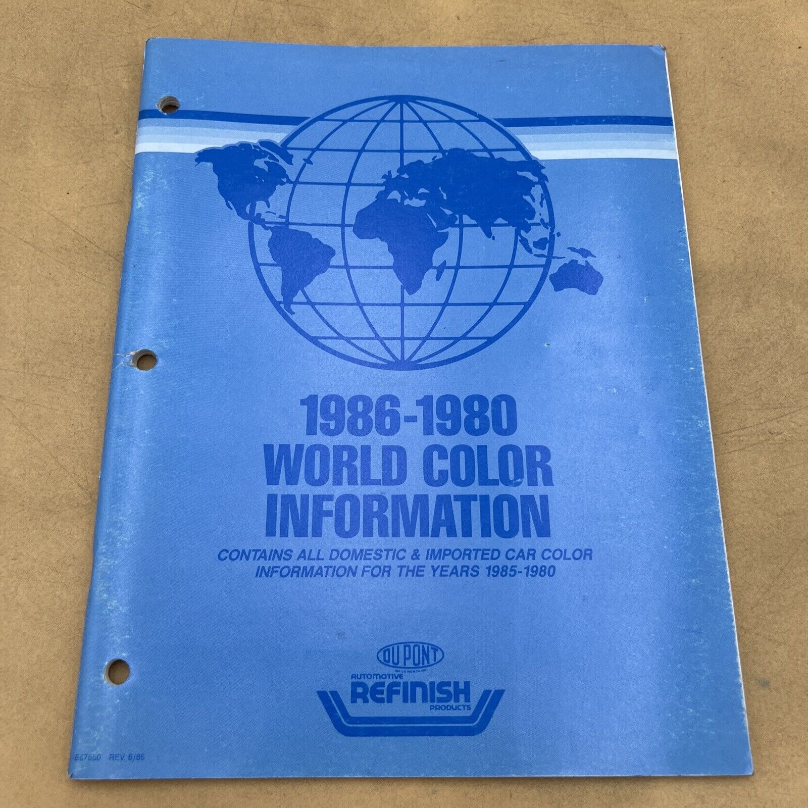 1980-1985 World Color Information Book for all Domestic and Imported Cars