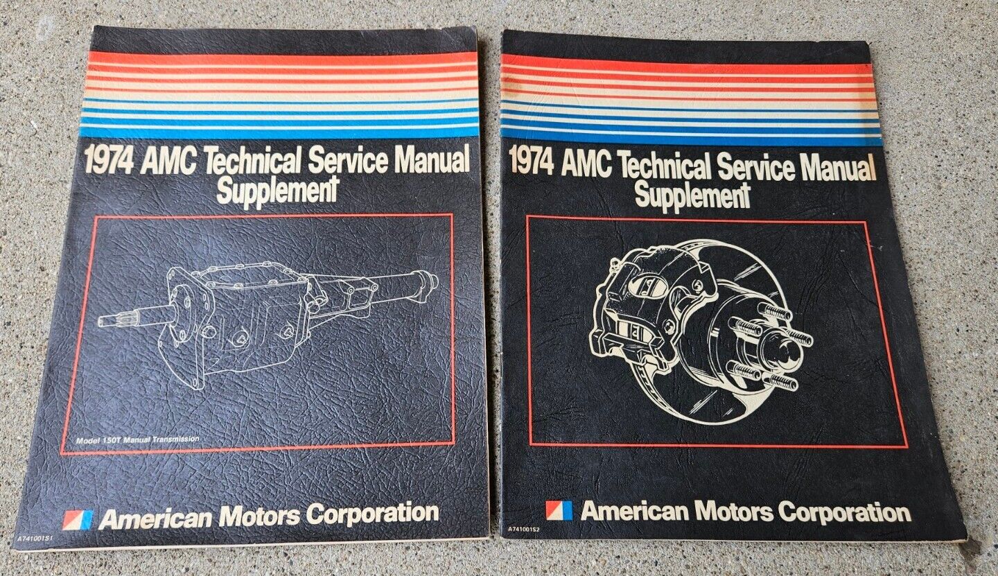 1974 AMC TECHNICAL SERVICE MANUAL SUPPLEMENTS MANUAL TRANSMISSION & BRAKES OEM 
