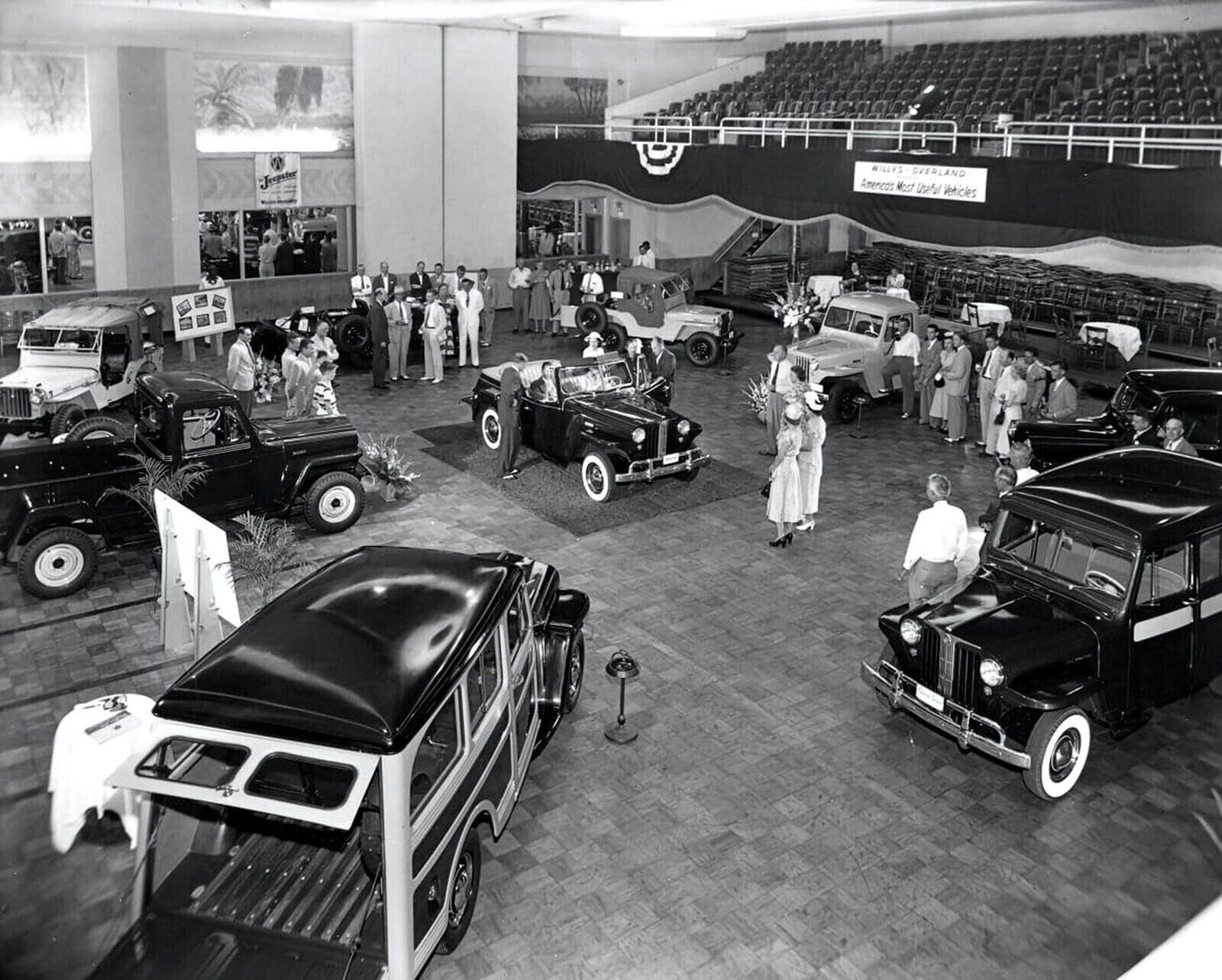 1948 WILLYS JEEP SHOW Classic Car Meet up Picture Photo 8.5x11