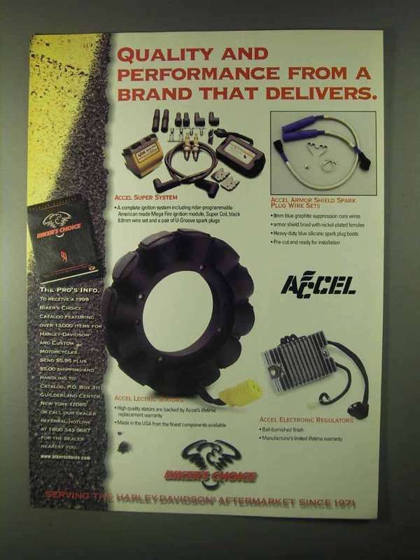 1999 Biker's Choice Accel Ad - Super System, Spark Plug