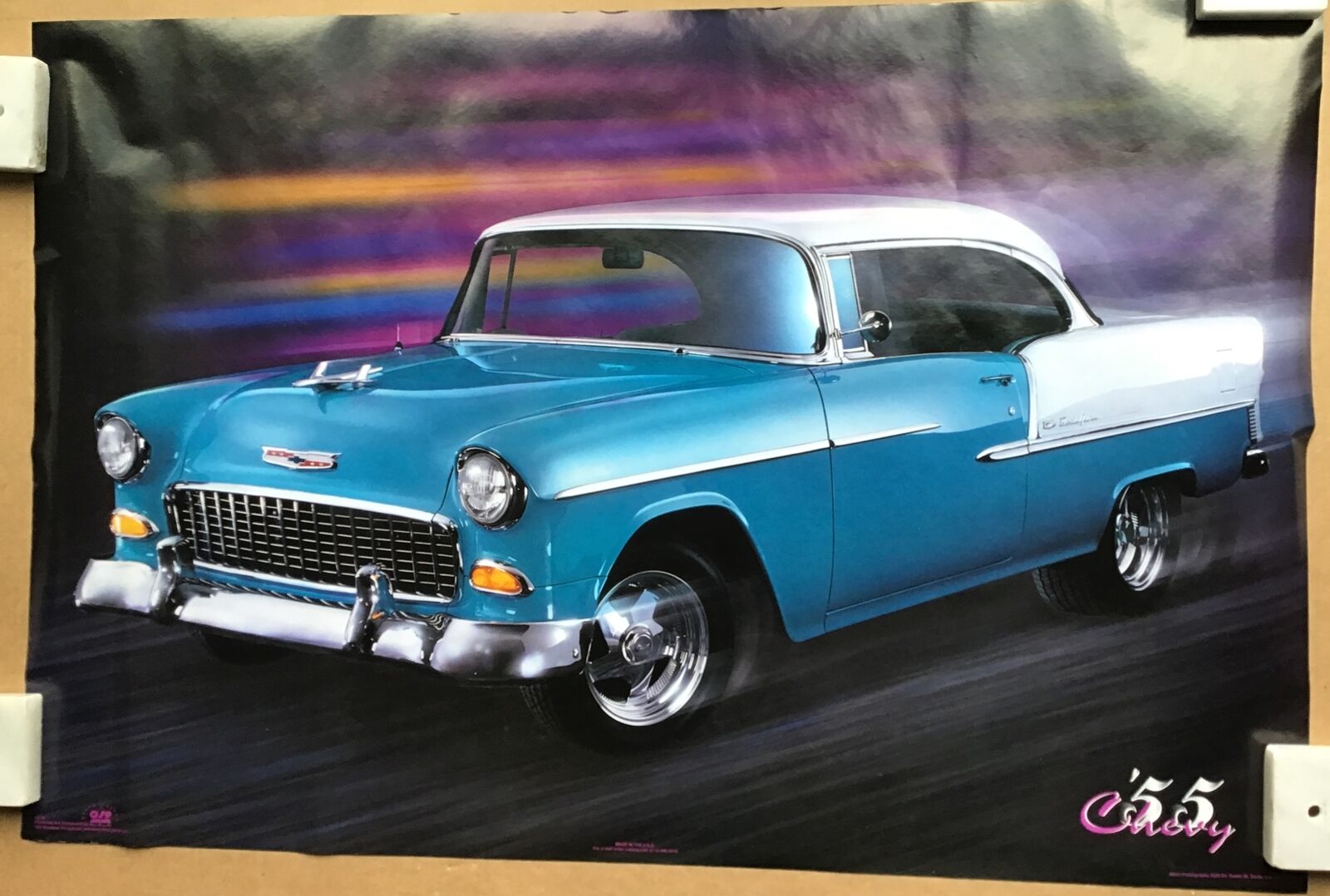 1955 Chevy BelAir Vintage Poster.