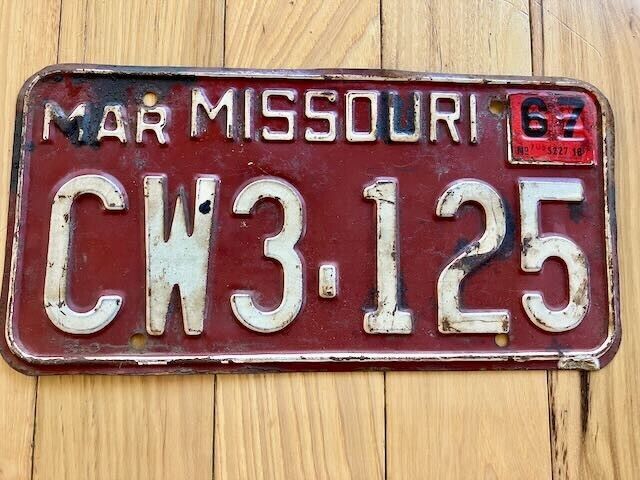 1962 Missouri License Plate