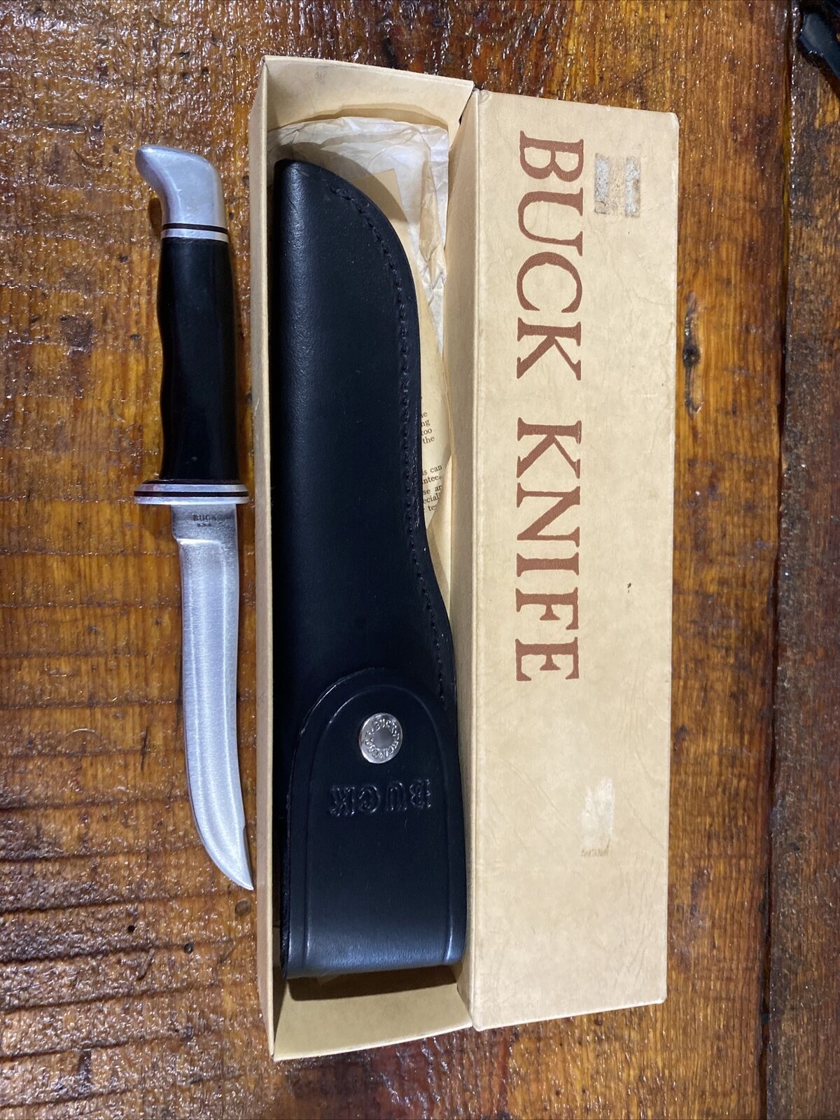 Rare New Old Stock BUCK Knife USA #105 Fixed Blade Knife (1967-1972). With Box