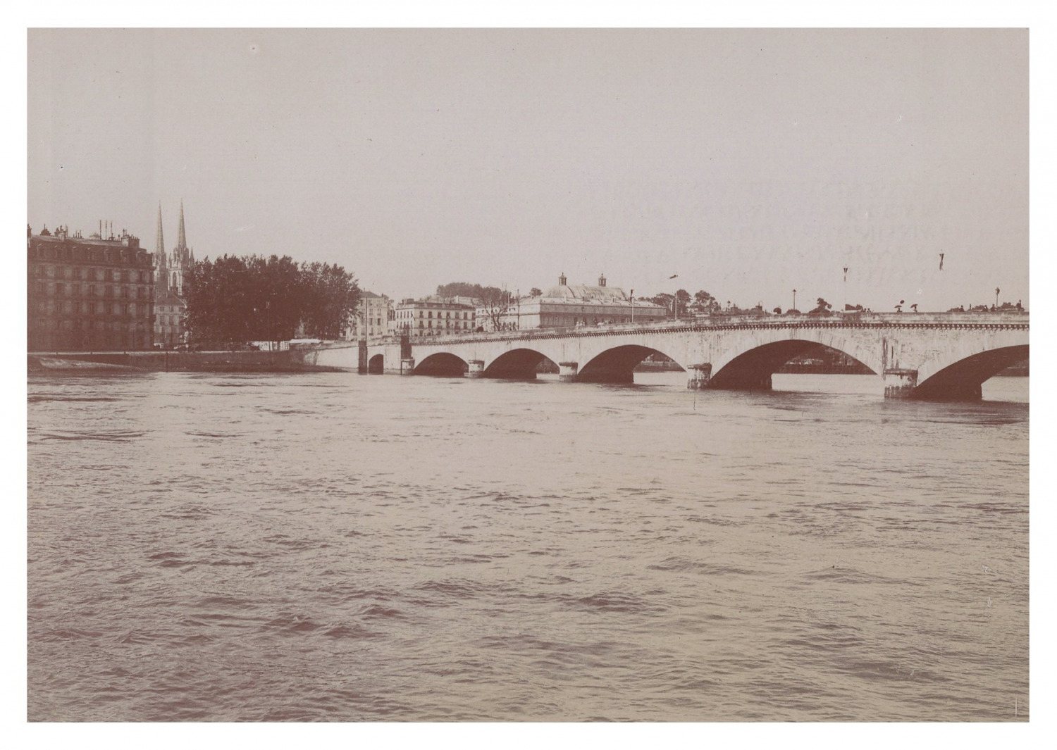 France, Bayonne, view of a bridge, vintage print, circa 1900 vintage print l