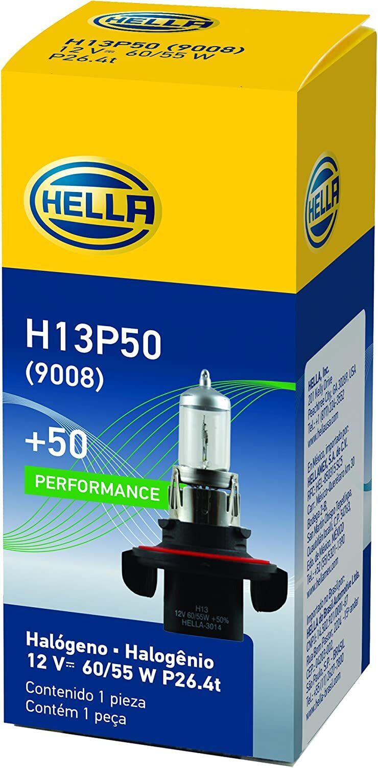 HELLA H13P50 +50 Performance Bulb, 12V, 60/55W