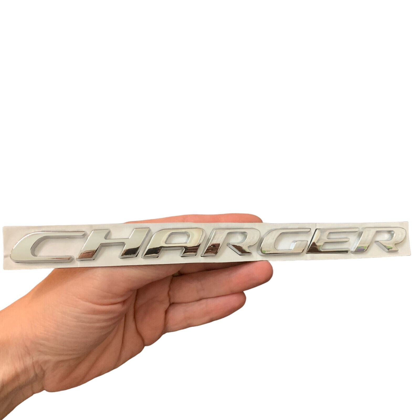 CHARGER Nameplate Silver Chrome Trunk Emblem Fender Door Badge