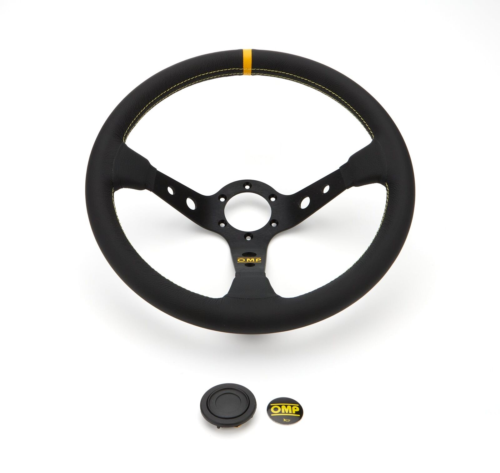OMP RACING, INC. Corsica Steering Wheel Black Leather