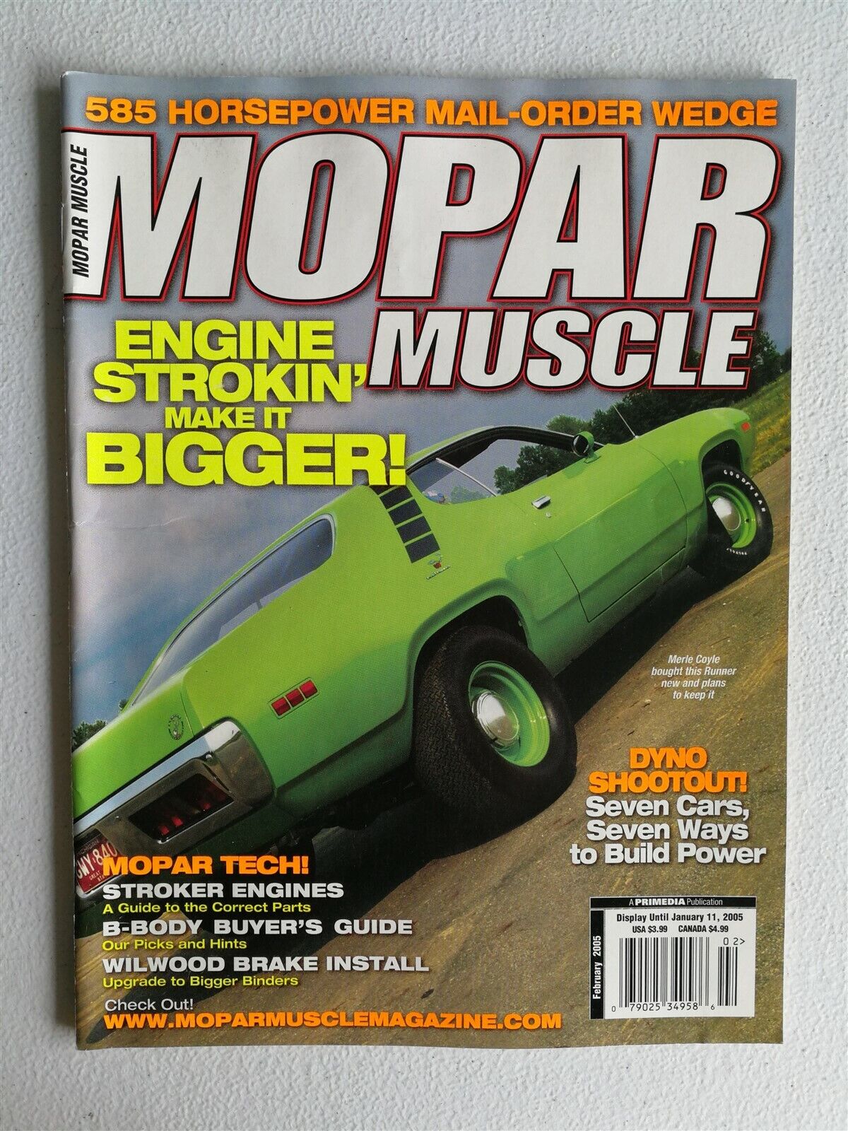 Mopar Muscle February 2005 - 1967 Dodge Coronet - Plymouth Road Runner