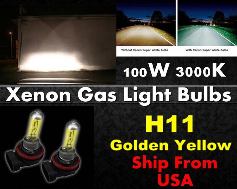 High Quality Xenon Gas Filled Light Bulb -12v 100w Golden Yellow H11 High Beam