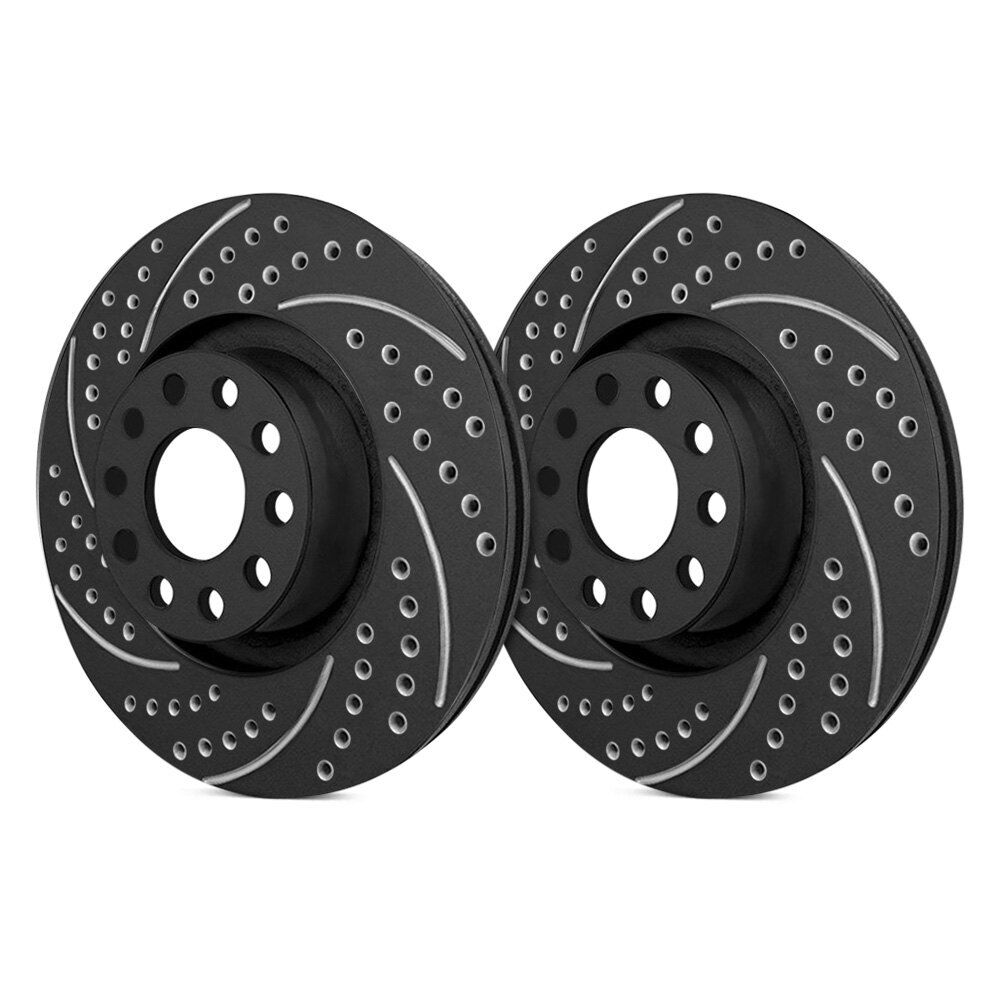 SP Performance S53-76-BP Double Drilled & Slotted 1-Piece Front Brake Rotors