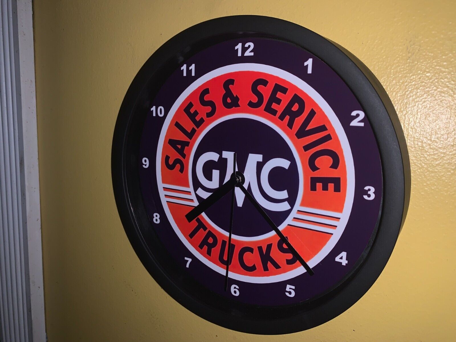 GMC General Motors Truck Motors Auto Garage Dealership Advertising Clock Sign