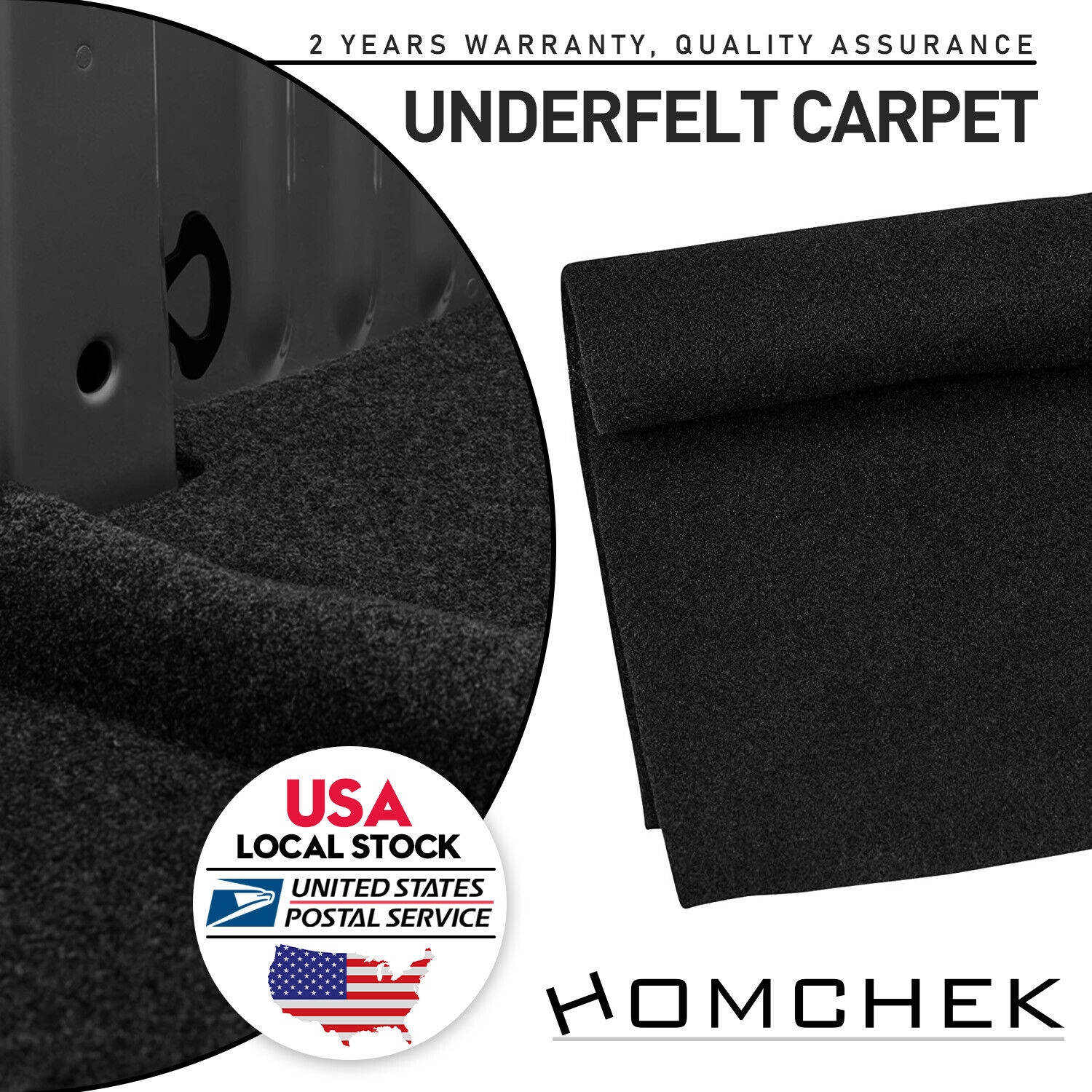 Black Automotive/Boat Carpet underlay Padding Premium Mid Gray Moulded Carpet