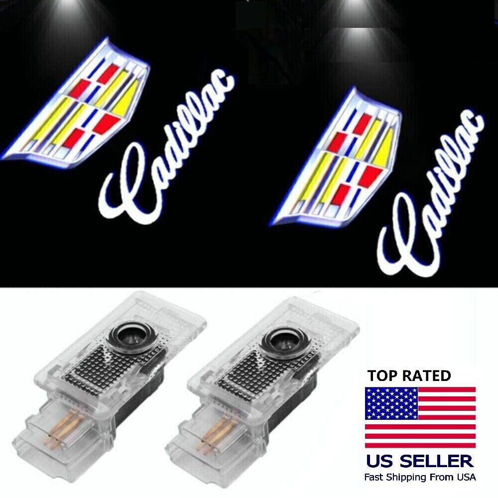 2/4x Cadillac LED Door Logo Lights Ghost Shadow Laser Welcome Projector Courtesy