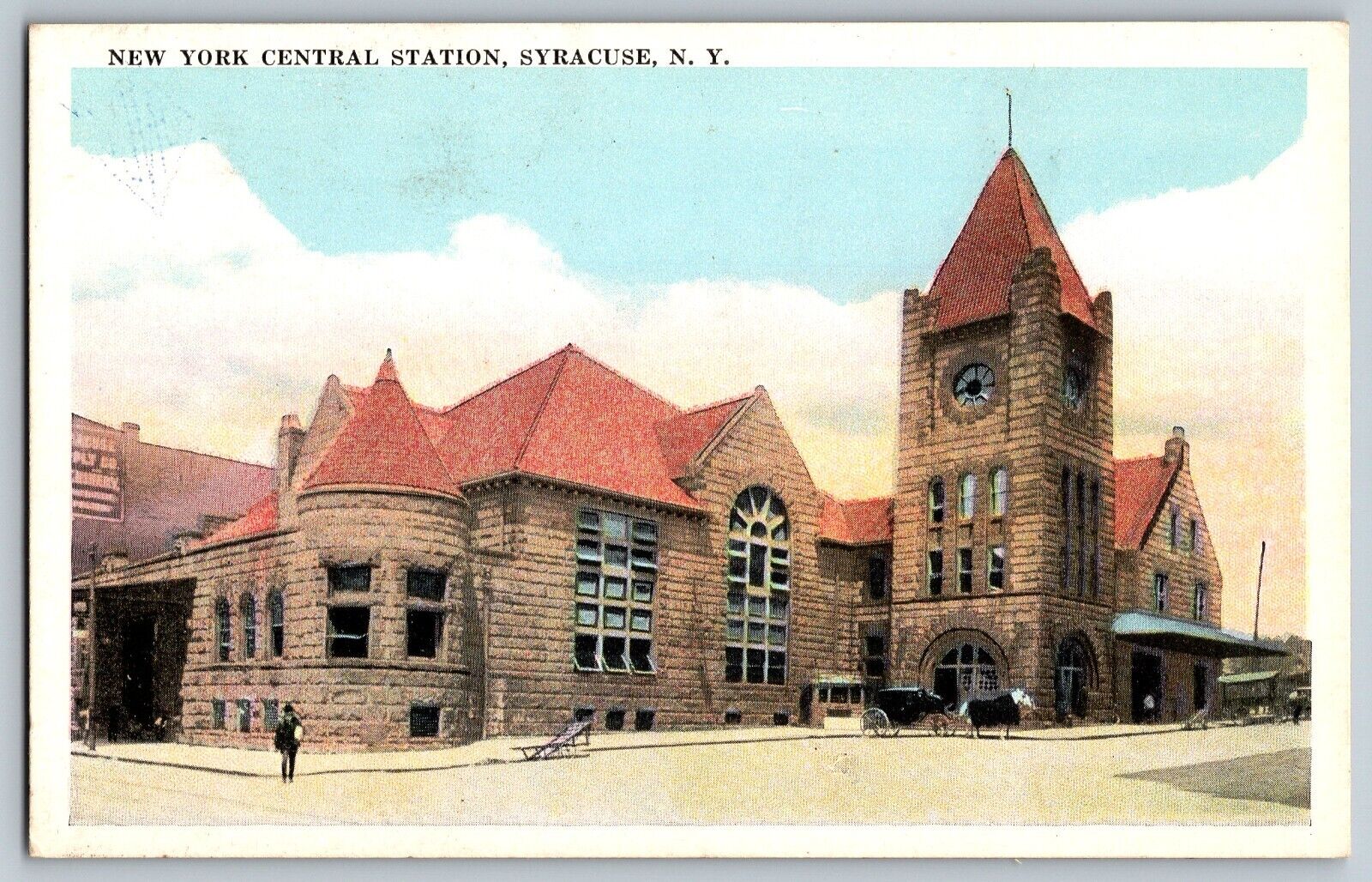 Syracuse, New York NY - New York Central Building Station - Vintage Postcards