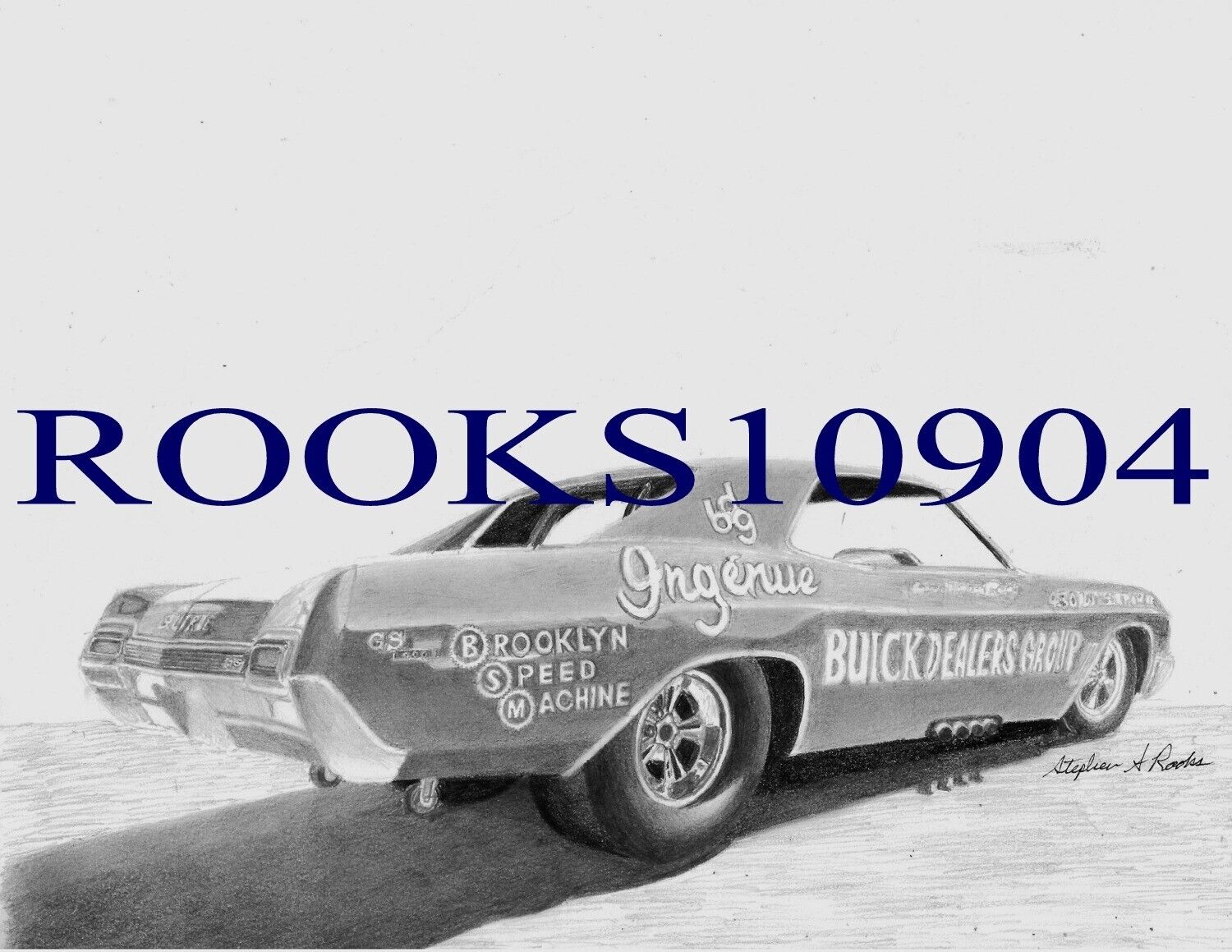 1967 Buick Dealers Group GS FUNNY CAR ART PRINT