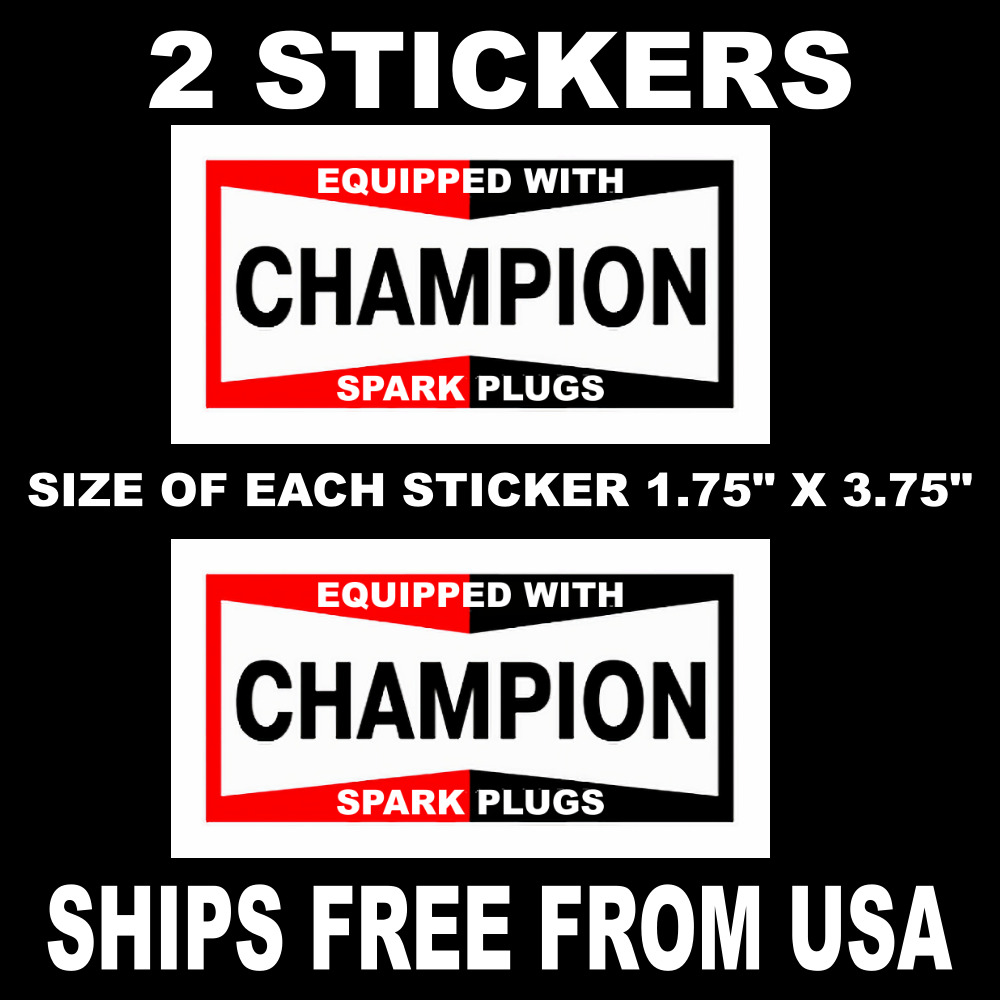 Champion Spark Plug Decal/Sticker/Garage Sign Vintage Replicas 70's Racing