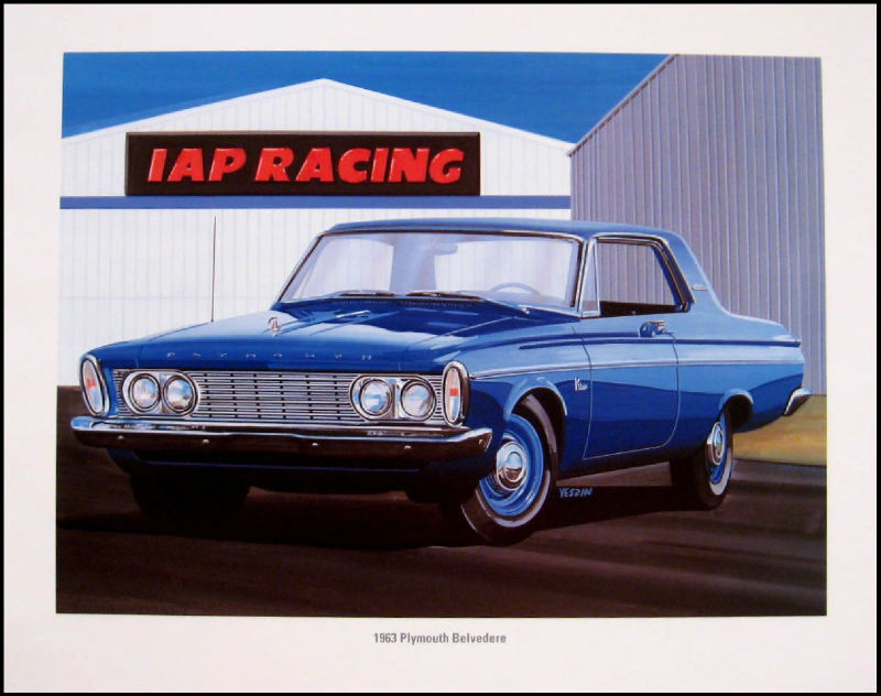 1963 Plymouth Belvedere 426 Wedge Art Print Lithograph