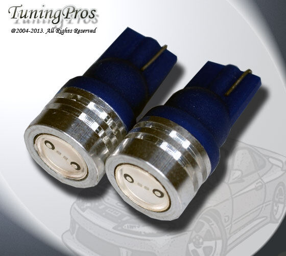 (1 Pair) Set of 2 pcs Glove Box T10 Wedge High Power Blue LED Bulbs 194 158