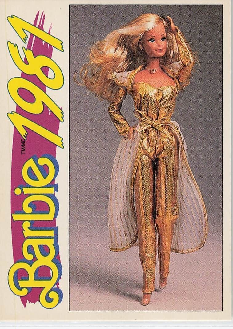1991 Action/Panini Another First For Barbie 1981 #88 Golden Dream Barbie