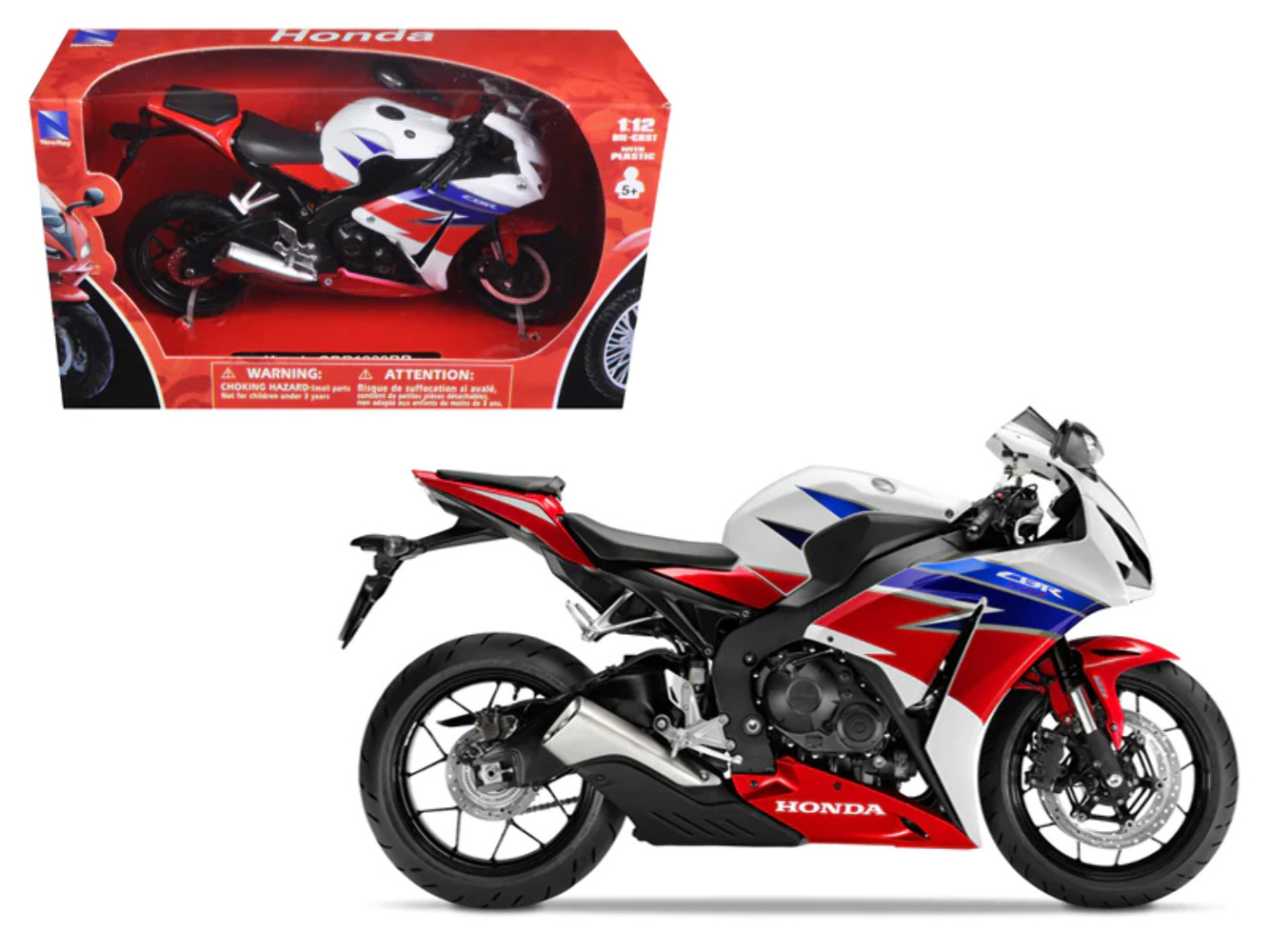 2016 Honda CBR100RR Red/White/Blue/Black Motorcycle Model 1/12