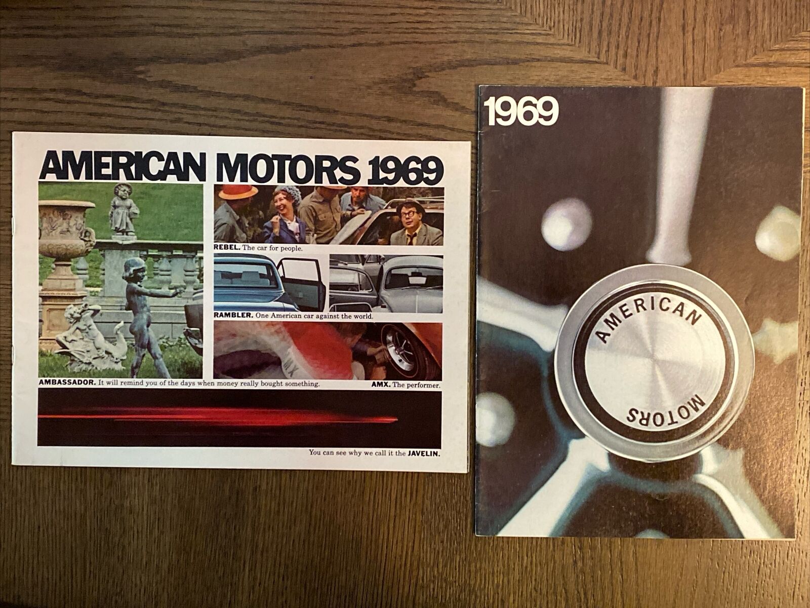 (2) 1969 AMC Full Line Brochures Rambler/Rebel/Javelin/AMX/Ambassador/Wagons