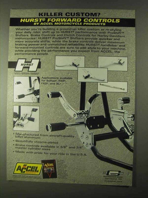 1999 Accel Hurst Forward Controls Ad - Killer Custom?