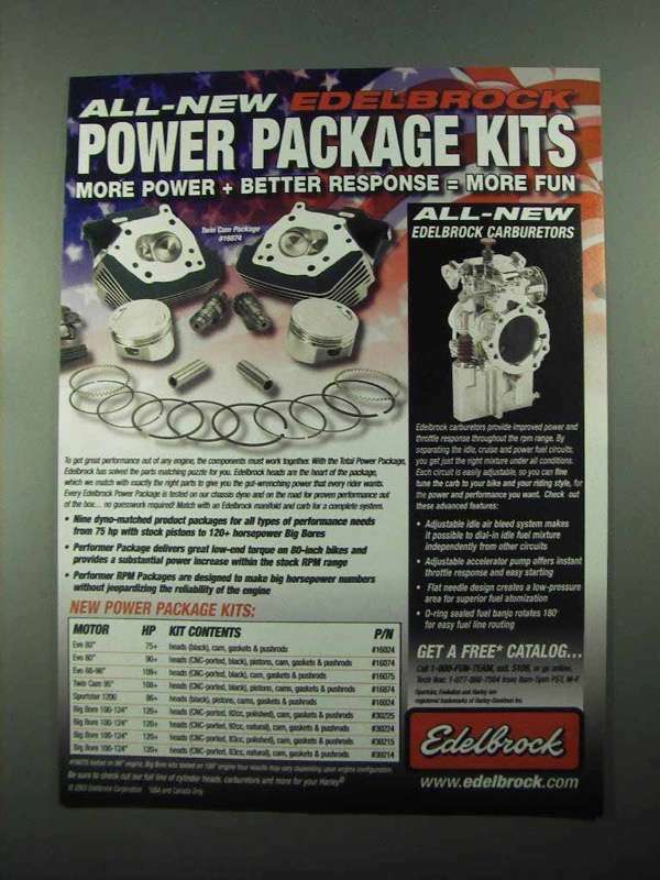 2004 Edelbrock Power Package Kits Ad