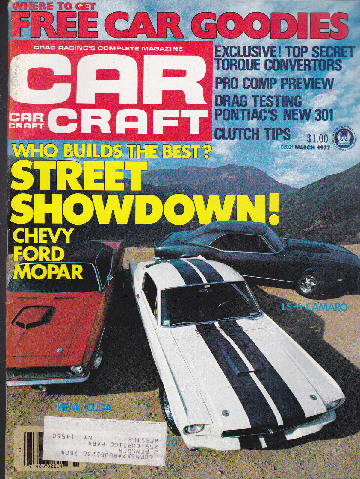 Car Craft Magazine Street Showdown Pro Comp Preview March 1977  FREE US S/H