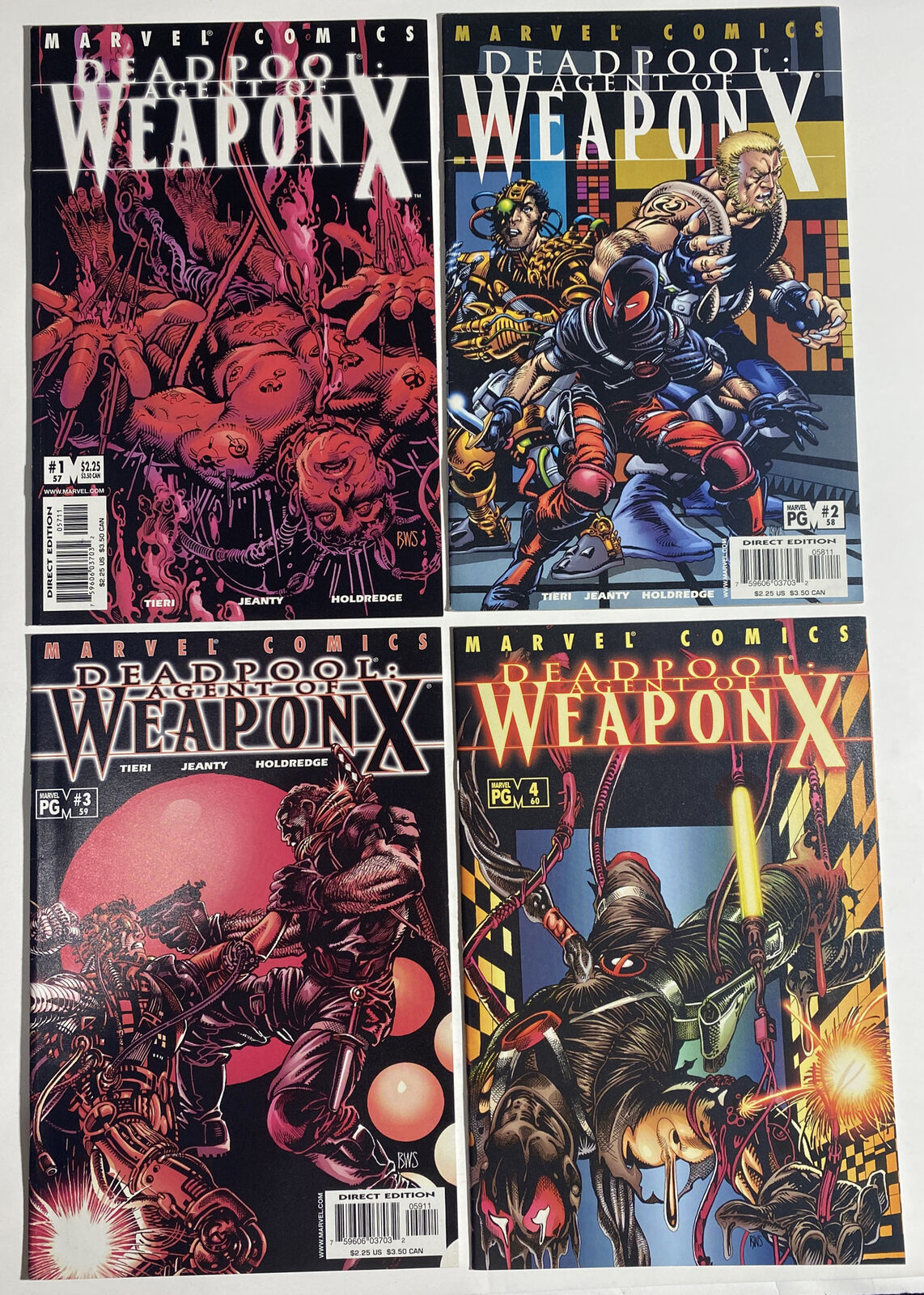 Deadpool “Weapon X” 1-4, Issues #57-60 Run Marvel 2002 - 58 59 2 3 Windsor Smith