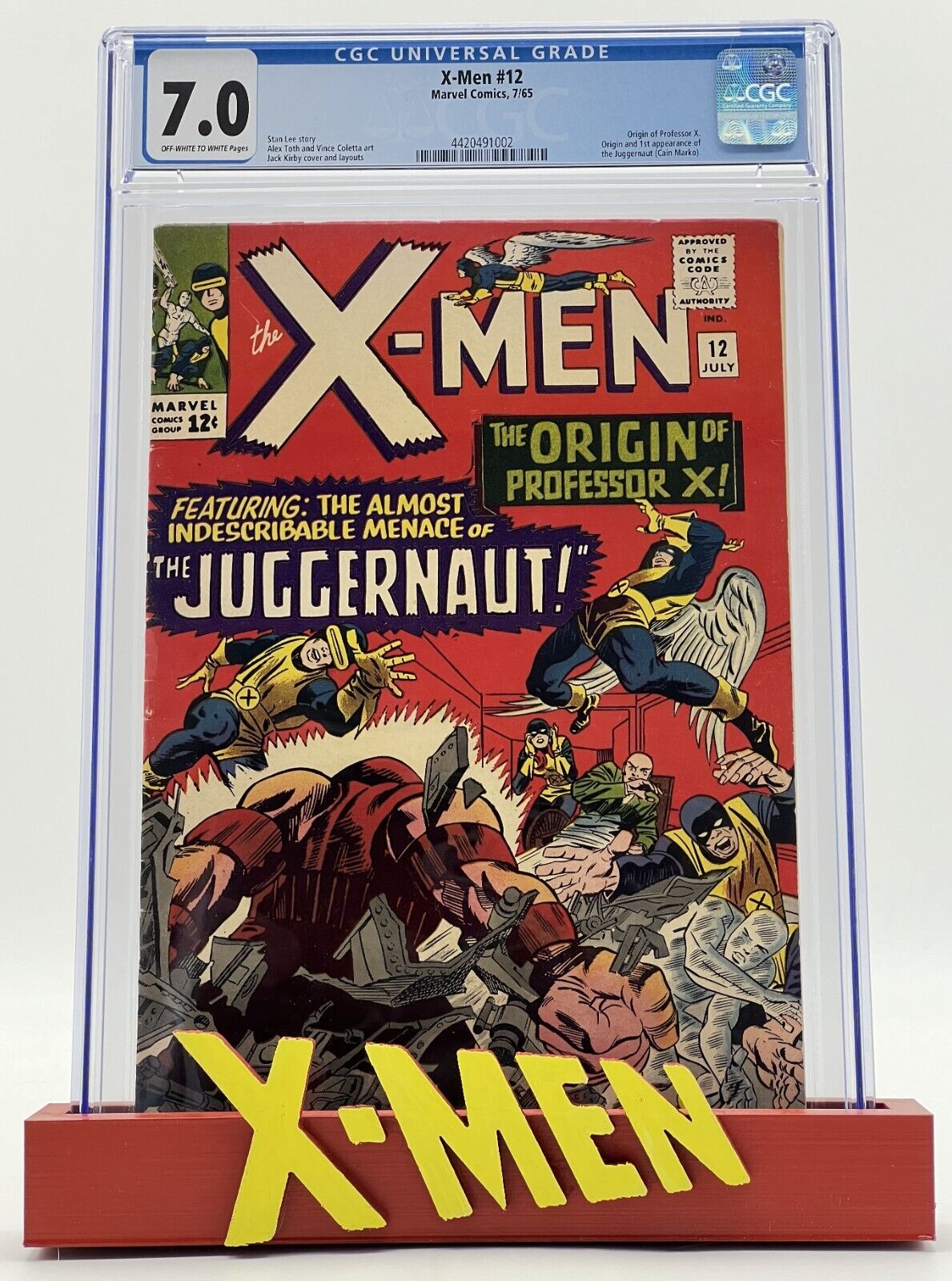 Uncanny X-Men #12 Comic 1965 CGC 7.0 1st App & Origin Juggernaut Professor X