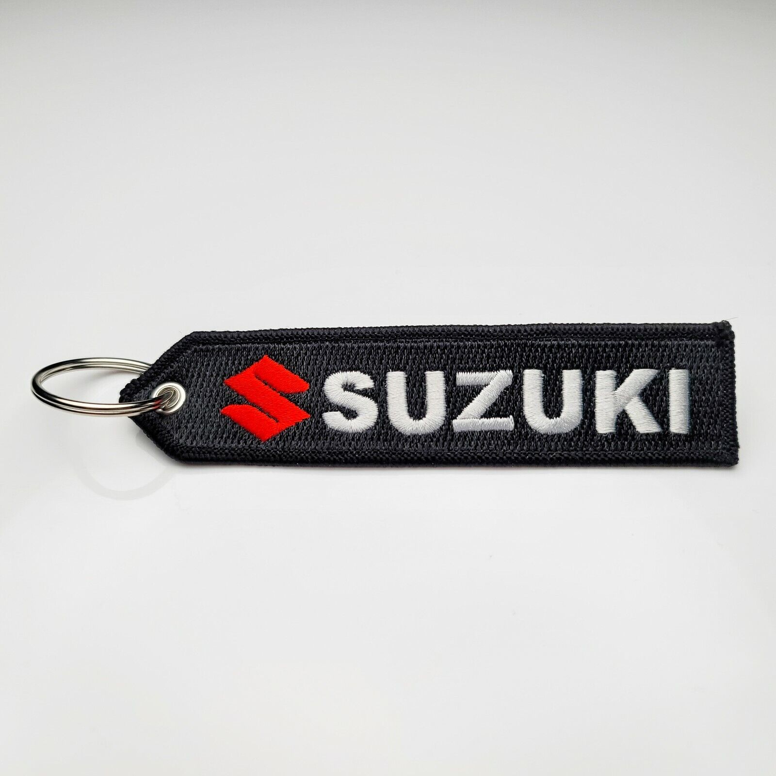 Suzuki Motorcycle Off road street Jetski Double Sided Embroidered Keychain Tag 