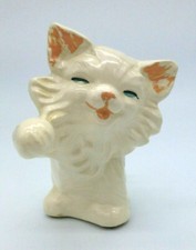 Vintage White Porcelain Morton Playing Persian Kitten Figurine 1940's / 50's EUC picture