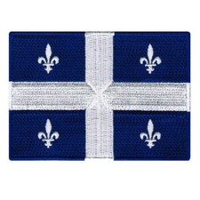 QUEBEC FLAG PATCH CANADA embroidered iron-on EMBLEM CANADIAN PROVINCE FRENCH QC picture
