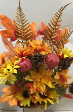 BEAUTIFUL ONE OF A KIND  FALL CENTERPIECE FLORAL DECOR  - NEW picture