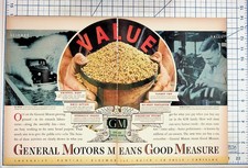 1930s General Motors Means Good Measure Vintage Car Ad Magazine Print picture