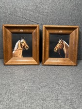 R-Dehl Coppercraft Vintage Pair of Horse Framed Copper Art Inglewood , CA  picture