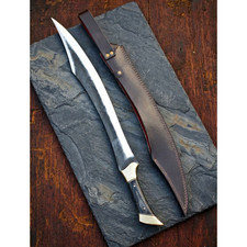 Custom Handmade Carbon Steel Blade Survival Machete Sword| Hunting Sword Camping picture