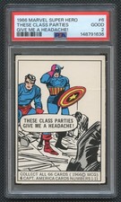 1966 Donruss Marvel Captain America Rookie /1st Spider-Man Appearance #6 PSA 2 picture