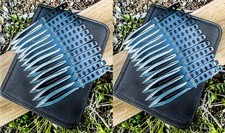 24pc Ninja Throwing Knives Set Combat Naruto Kunai Hunting Knife w/Sheath Black picture