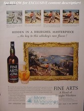 RARE Esquire Advertisement AD 1941 FINE ARTS, a blend of straight whiskies WWII picture