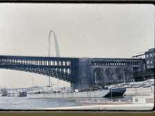 Vintage 1975 35mm Film Slide St. Louis Missouri Gateway Arch & Eads Bridge picture