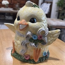 Vintage Brushcreek Creative Pottery Ceramic Spring Chicken Pitcher 1995 picture