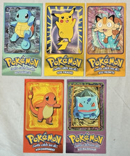 1999 Topps Pokémon Series 1 TV Animation Edition Oversized Tin Topper Set of 5 picture